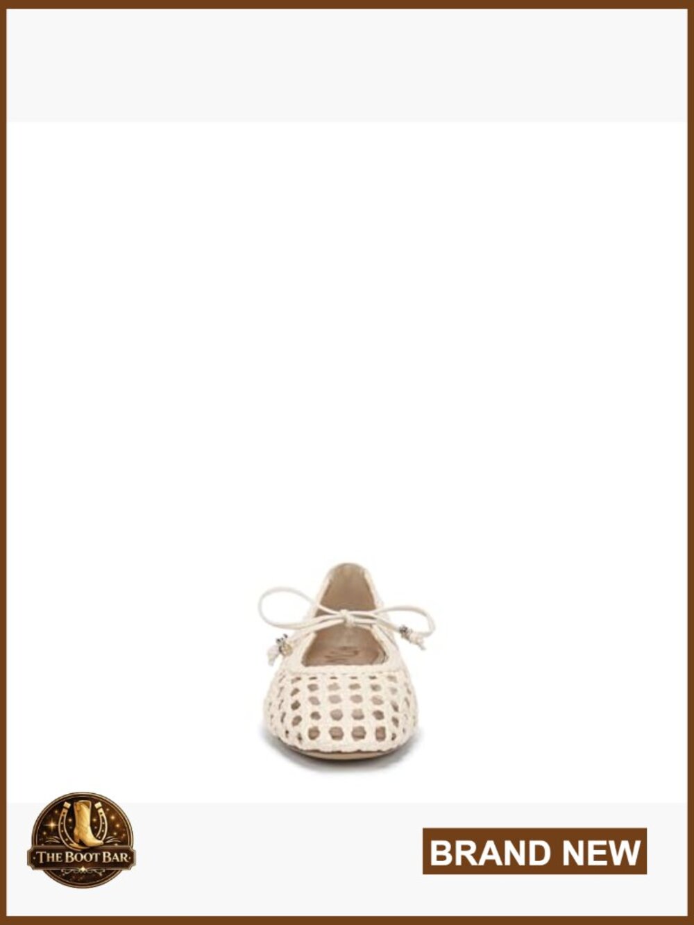 Woven Mary Jane Ballet Flats with Bow Detail Slip-On Square Toe - Picture 2 of 7